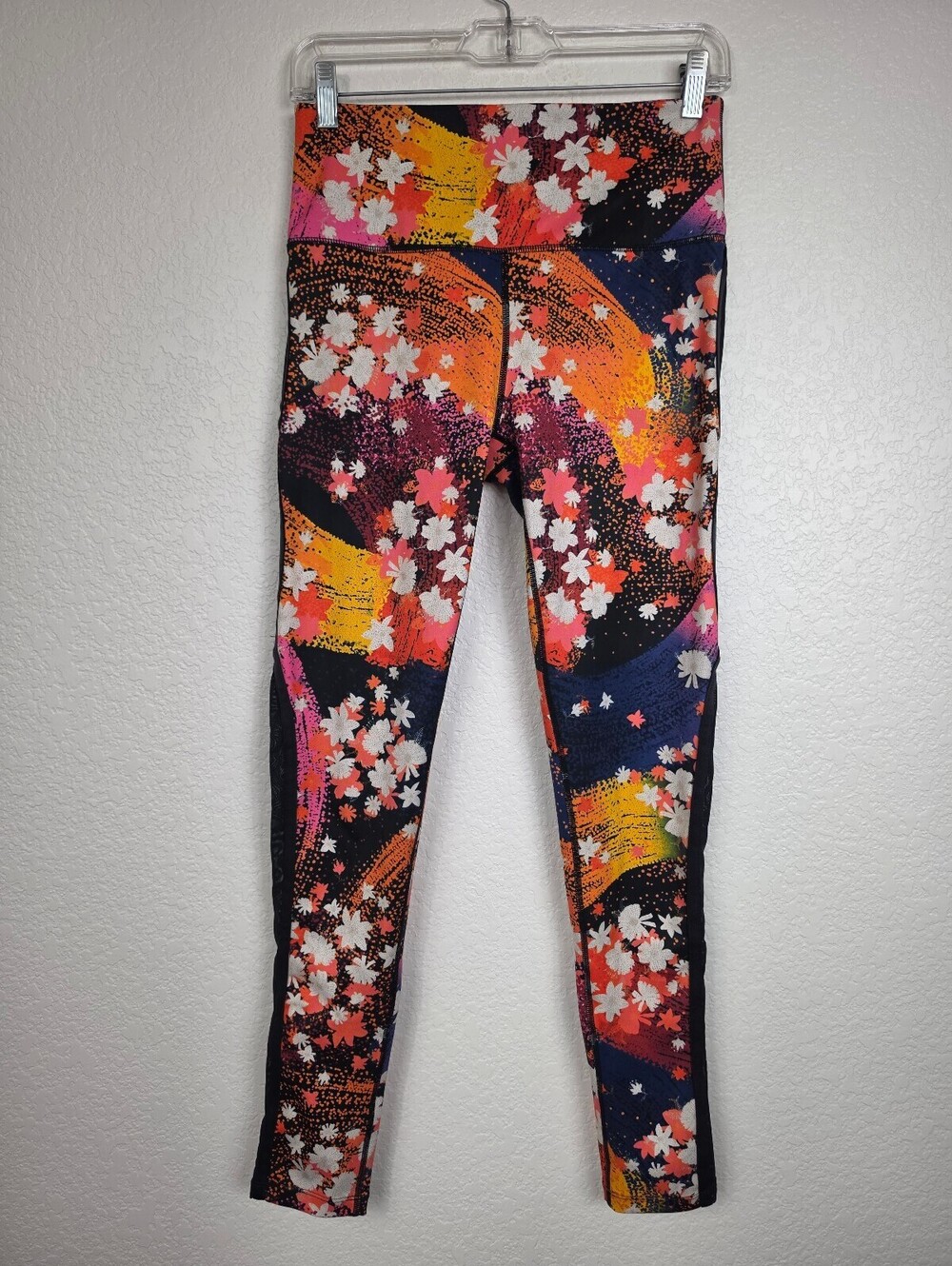 Free People FP Movement Floral Print Leggings Side Panels
